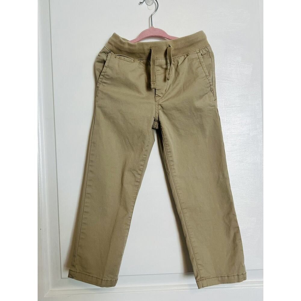 BABY GAP Toddler Boys Khaki Chino Elastic Waist Pants School Casual Dressy 4T 4